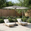 Haveparasol med LED lys og fod 200 x 300 cm Polyester