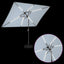 Haveparasol med LED lys og fod 200 x 300 cm Polyester