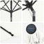 Haveparasol med LED lys og fod 230 x 230 cm Polyester
