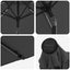 Haveparasol med LED lys og fod 230 x 230 cm Polyester Antracit