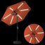Haveparasol med LED lys og fod 230 x 230 cm Polyester