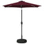 Haveparasol med LED lys og fod 230 x 230 cm Polyester