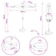 Haveparasol med LED lys og fod 230 x 230 cm Polyester