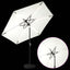 Haveparasol med LED lys og fod 270 x 270 cm Polyester