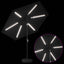 Haveparasol med LED lys og fod 270 x 270 cm Polyester Sort