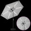 Haveparasol med LED lys og fod 270 x 270 cm Polyester