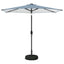 Haveparasol med LED lys og fod 270 x 270 cm Polyester