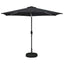 Haveparasol med LED lys og fod 300 x 300 cm Polyester Antracit