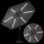 Haveparasol med LED lys og fod 300 x 300 cm Polyester Antracit