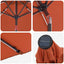 Haveparasol med LED lys og fod 300 x 300 cm Polyester