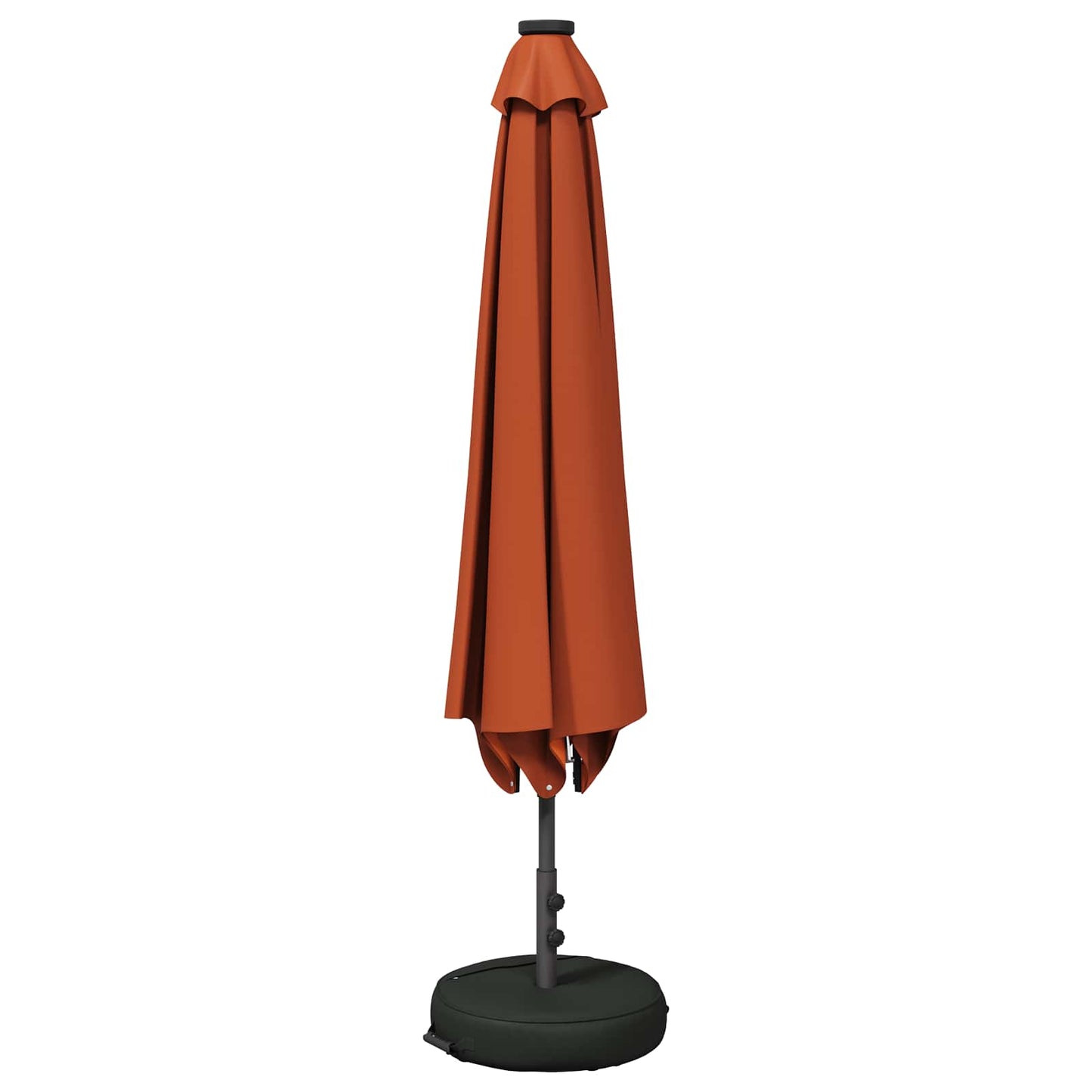 Haveparasol med LED lys og fod 300 x 300 cm Polyester