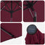 Haveparasol med LED lys og fod 300 x 300 cm Polyester
