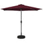 Haveparasol med LED lys og fod 300 x 300 cm Polyester