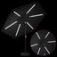 Haveparasol med LED lys og fod 300 x 300 cm Polyester Sort