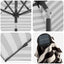 Haveparasol med LED lys og fod 300 x 300 cm Polyester