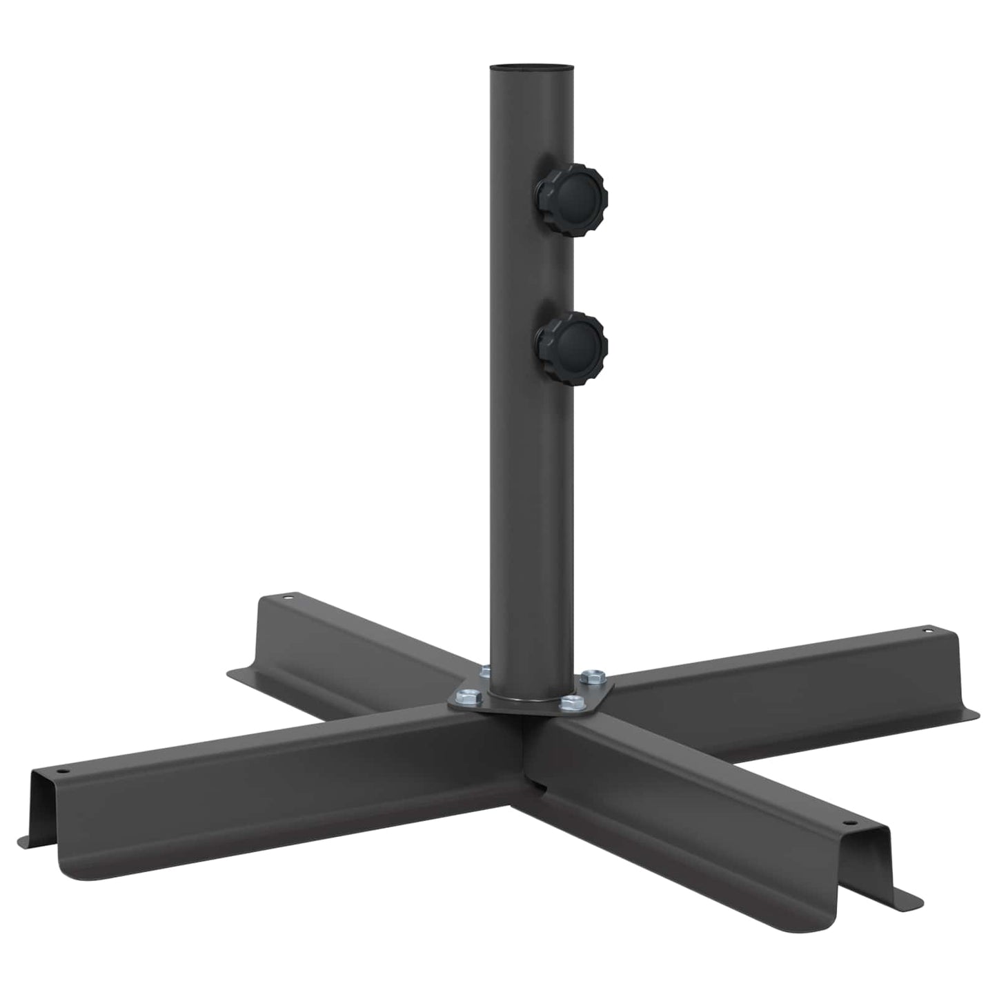 Patio parasolfod 50 x 50 cm Stål Sort