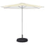 Patio parasolfod 50 x 50 cm Stål Sort