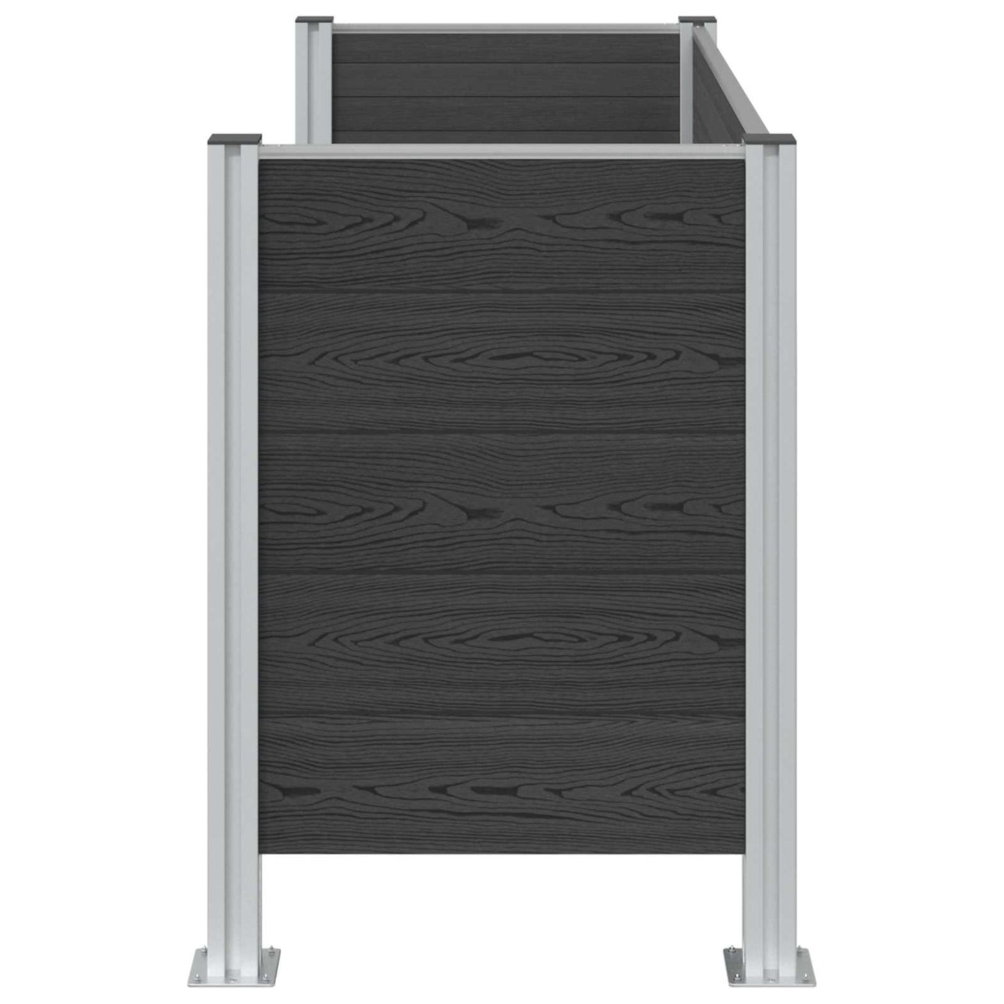 Affaldsbeholderhegn Grå 161 x 85 x 115 cm Aluminium og WPC