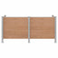 Affaldsbeholderhegn Brun 237 x 85 x 115 cm Aluminium og WPC