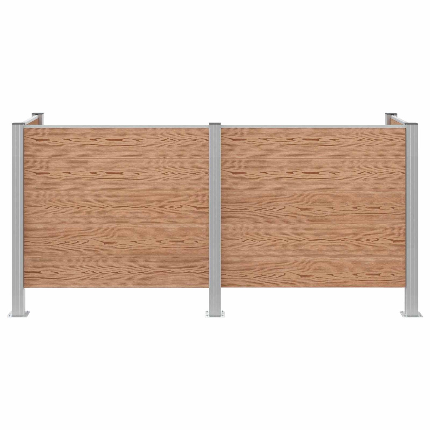 Affaldsbeholderhegn Brun 237 x 85 x 115 cm Aluminium og WPC