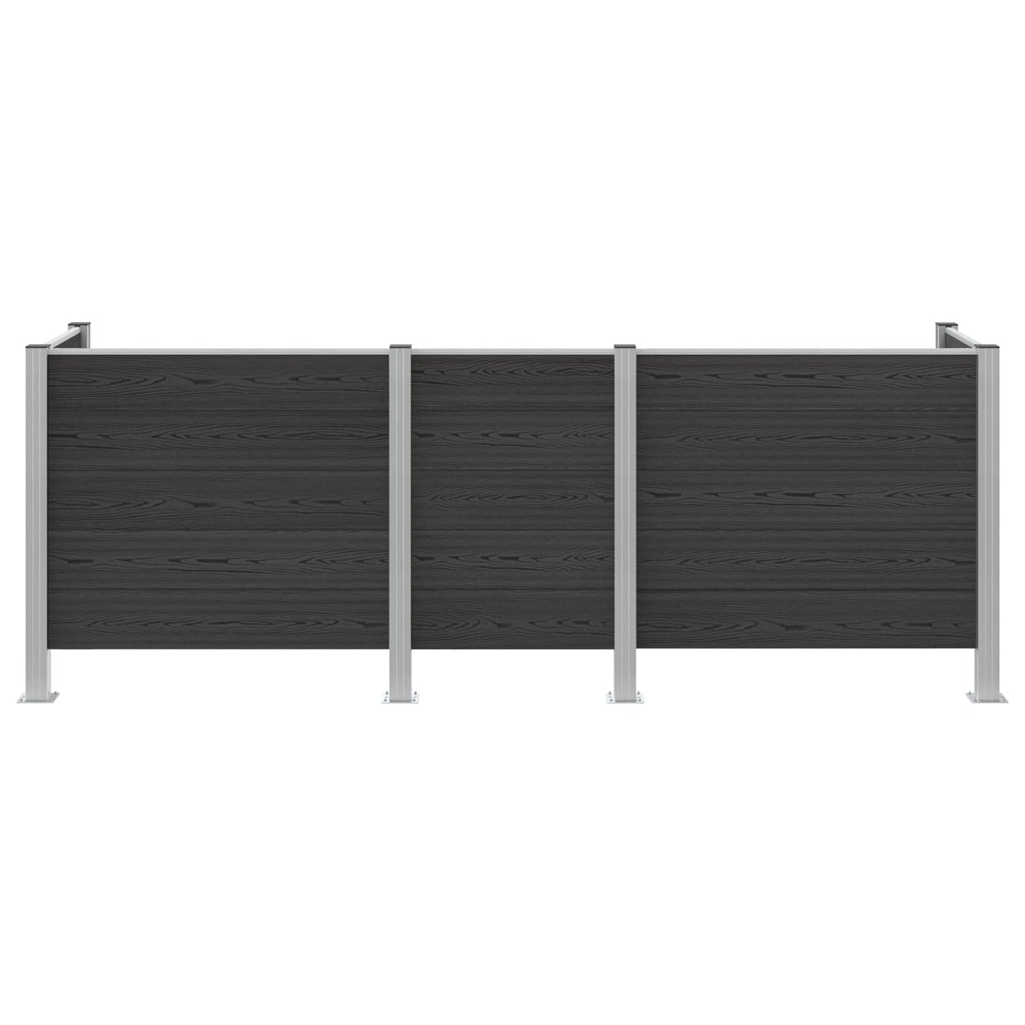 Affaldsbeholderhegn Grå 315 x 85 x 115 cm Aluminium og WPC