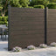 Hegnssæt 175 x 186 cm WPC og Aluminium Sort