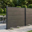 Hegnssæt 180 x 105 cm WPC og Aluminium Sort