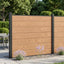 Hegnspanel WPC og Aluminium Brun
