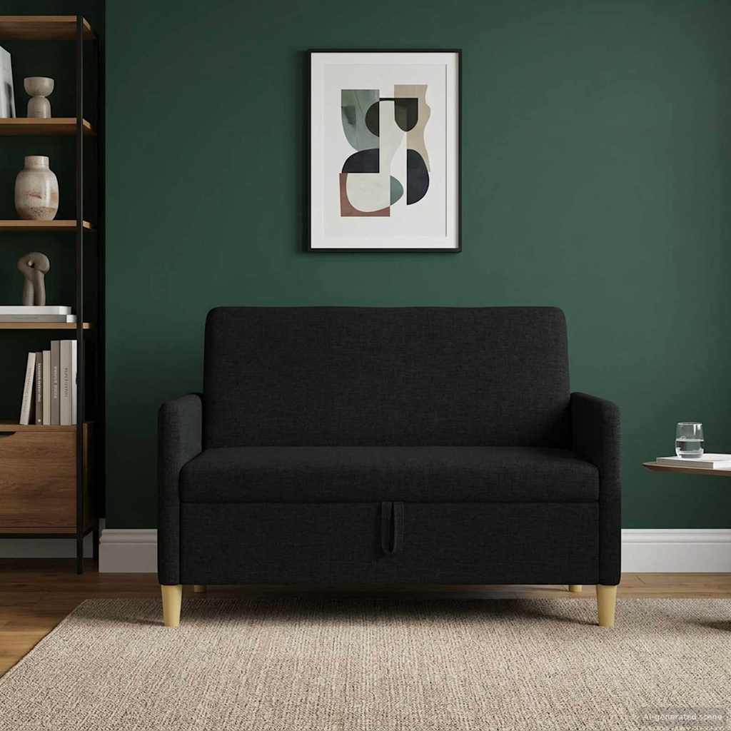 Sofa med opbevaring Sort 122 x 78 x 87 cm Polyester