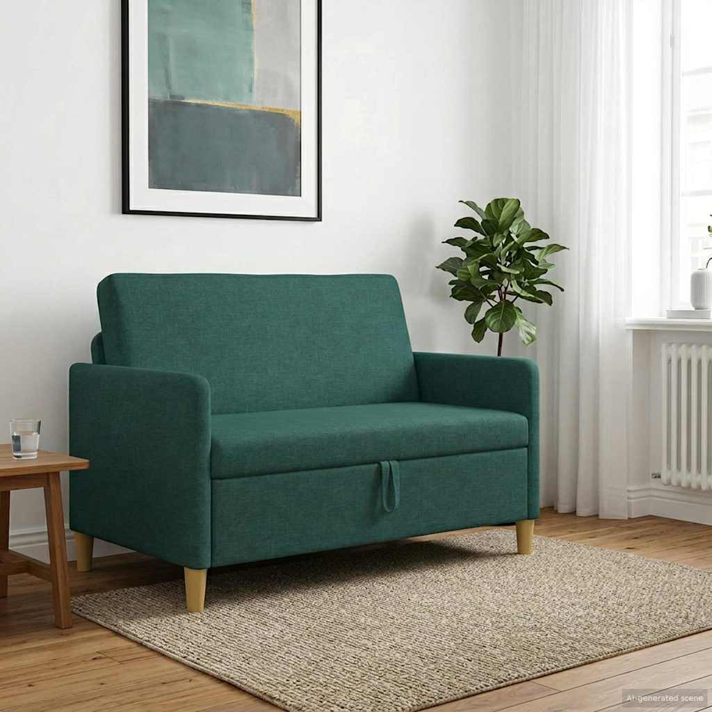Sofa med opbevaring Mørkegrøn 122 x 78 x 87 cm Polyester