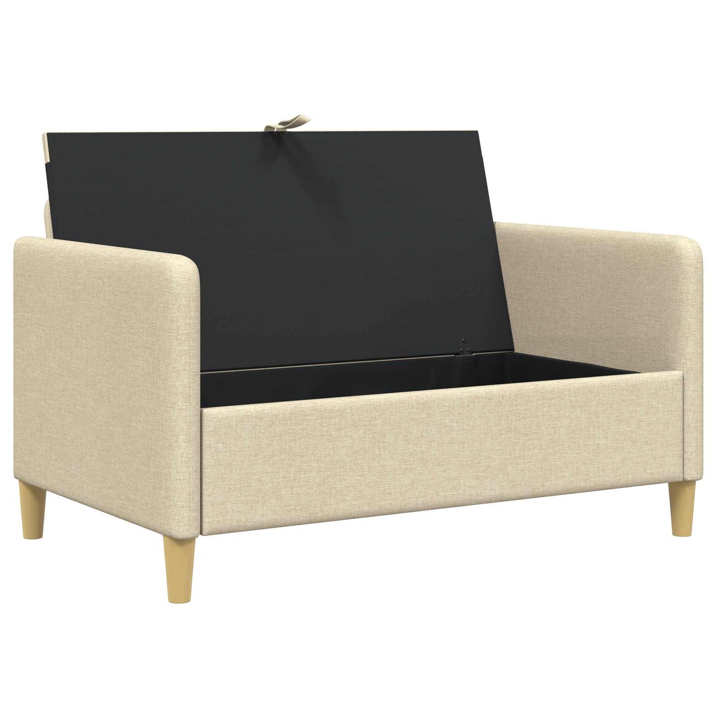 Sofa med opbevaring Cremefarvet 122 x 78 x 87 cm Polyester