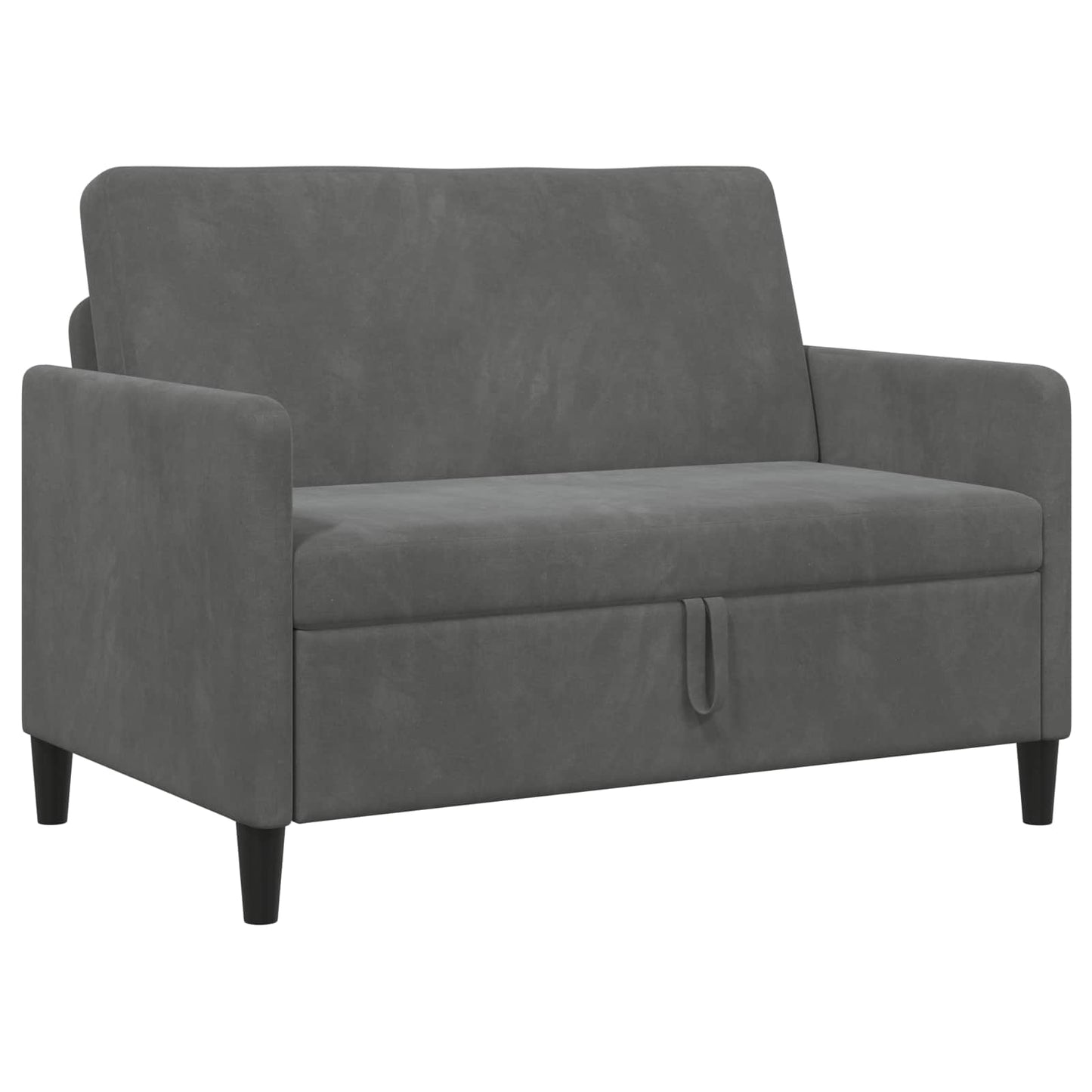 Sofa med opbevaring Mørkegrå 122 x 78 x 87 cm Polyester