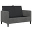 Sofa med opbevaring Mørkegrå 122 x 78 x 87 cm Polyester