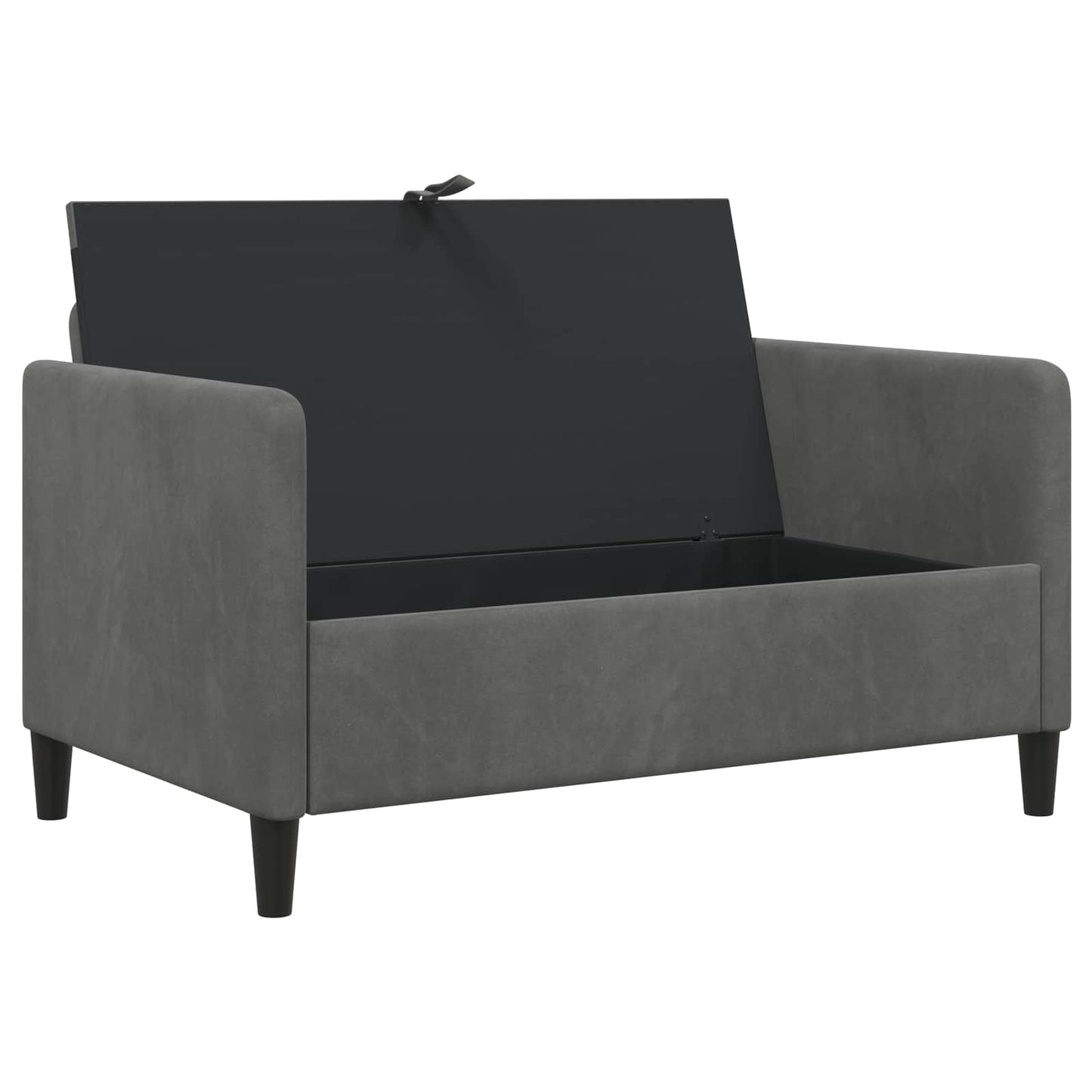 Sofa med opbevaring Mørkegrå 122 x 78 x 87 cm Polyester
