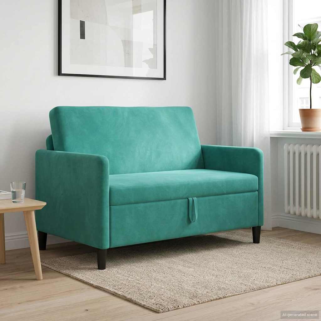 Sofa med opbevaring Turkis 122 x 78 x 87 cm Polyester