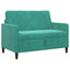 Sofa med opbevaring Turkis 122 x 78 x 87 cm Polyester