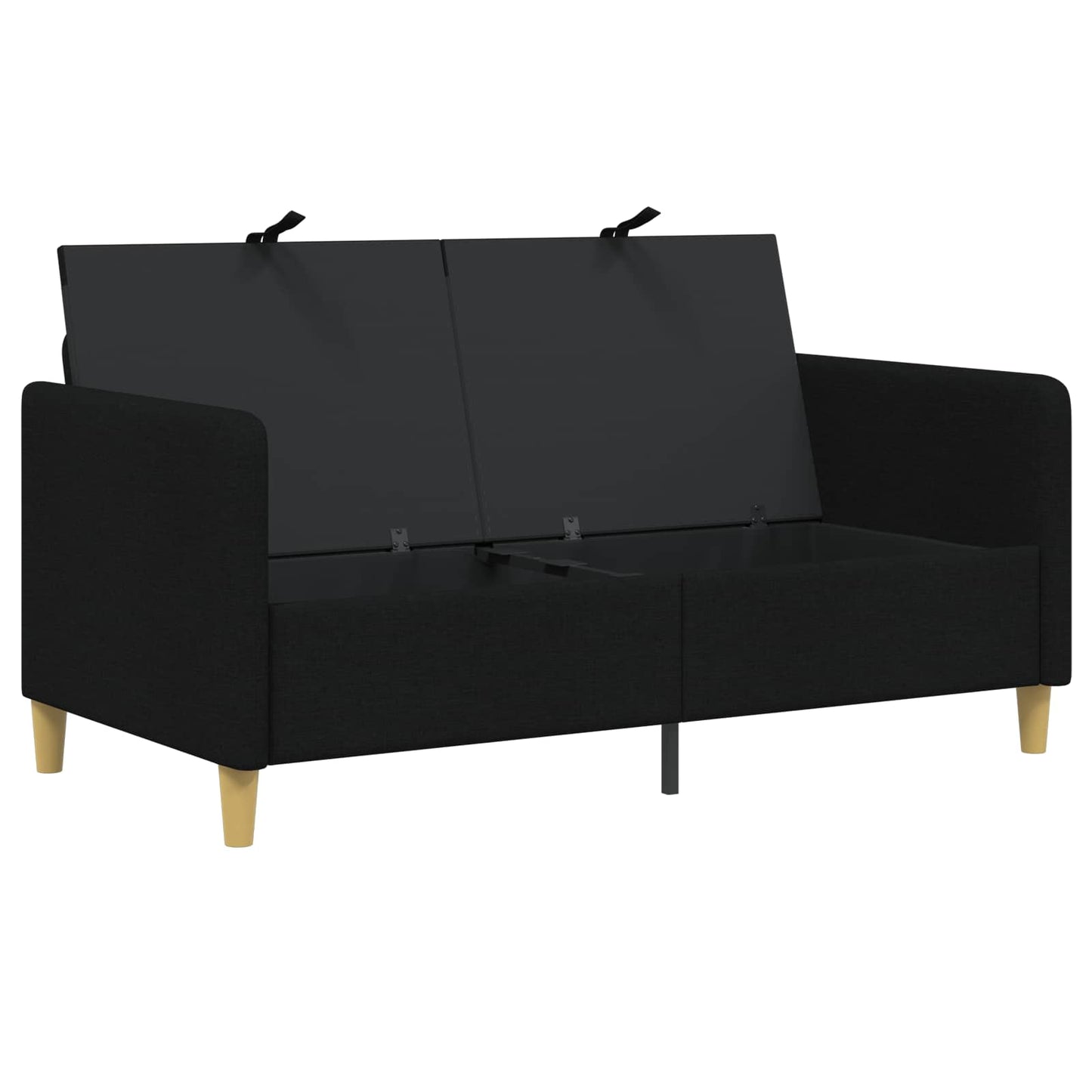 Sofa med opbevaring Sort 152 x 78 x 87 cm Polyester