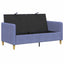 Sofa med opbevaring Jeans blå 152 x 78 x 87 cm Polyester