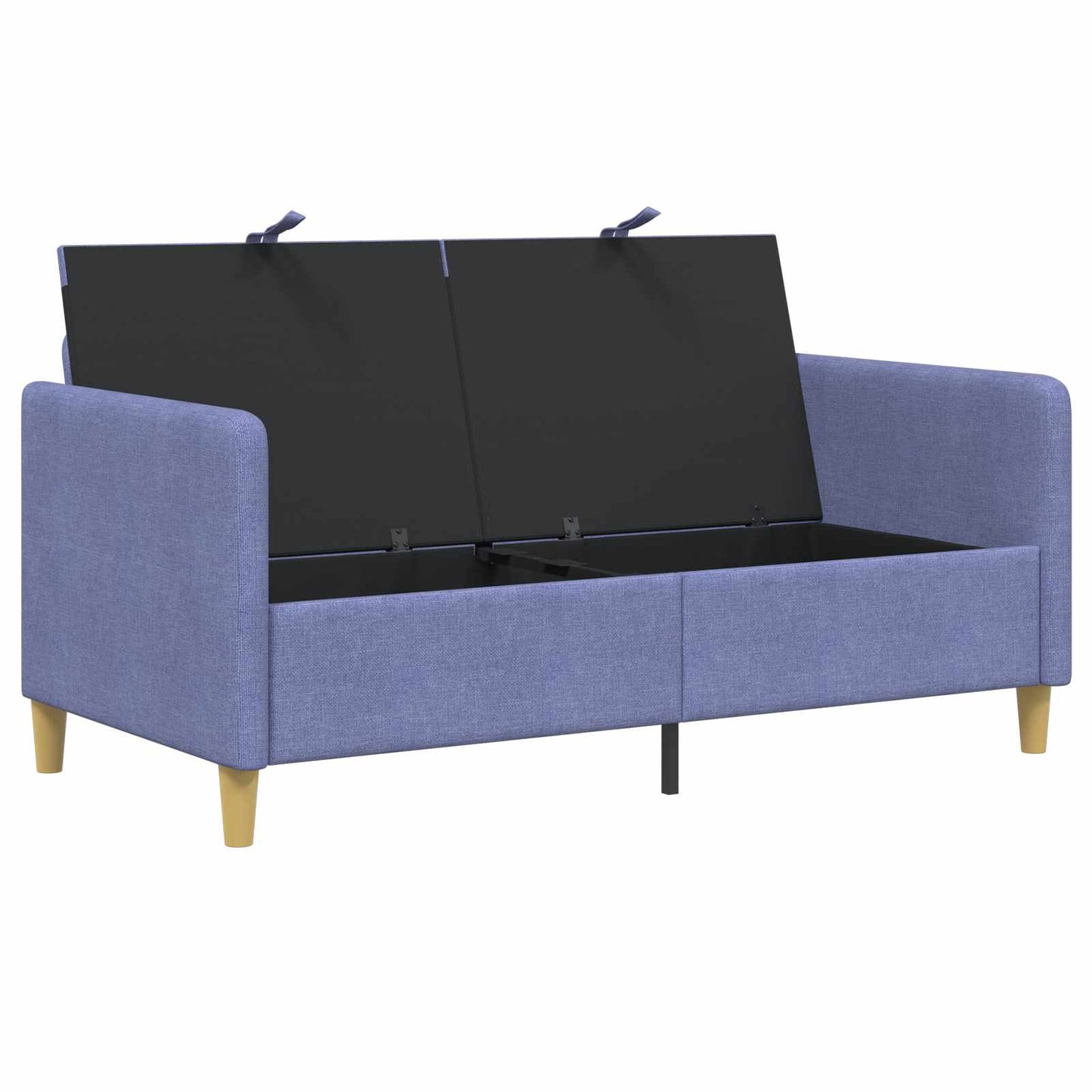 Sofa med opbevaring Jeans blå 152 x 78 x 87 cm Polyester