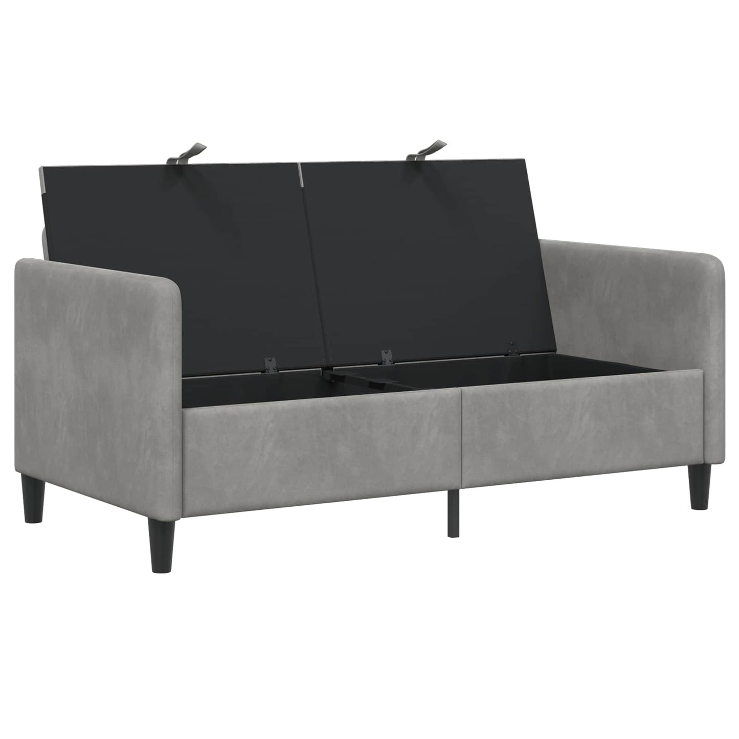 Sofa med opbevaring Lysegrå 152 x 78 x 87 cm Polyester