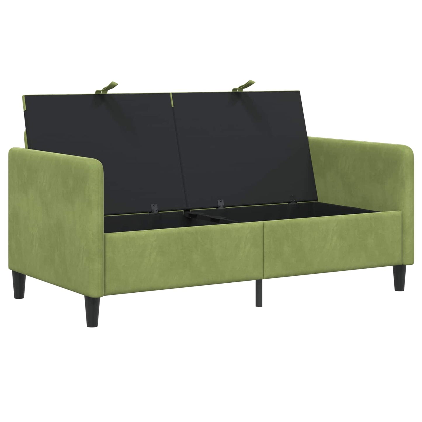 Sofa med opbevaring Lys grøn 152 x 78 x 87 cm Polyester