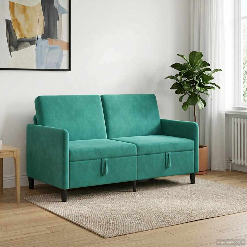 Sofa med opbevaring Turkis 152 x 78 x 87 cm Polyester