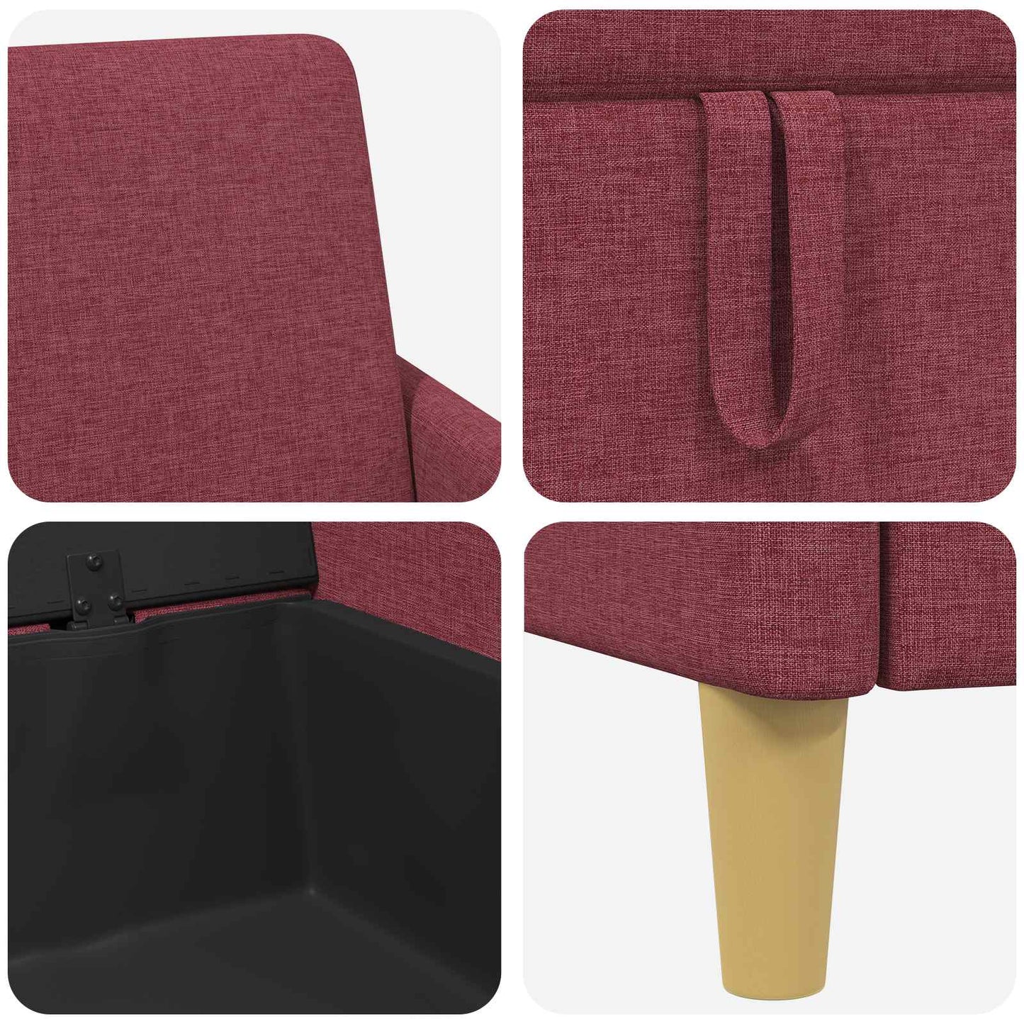 Sofa med opbevaring Vinrød 172 x 78 x 87 cm Polyester