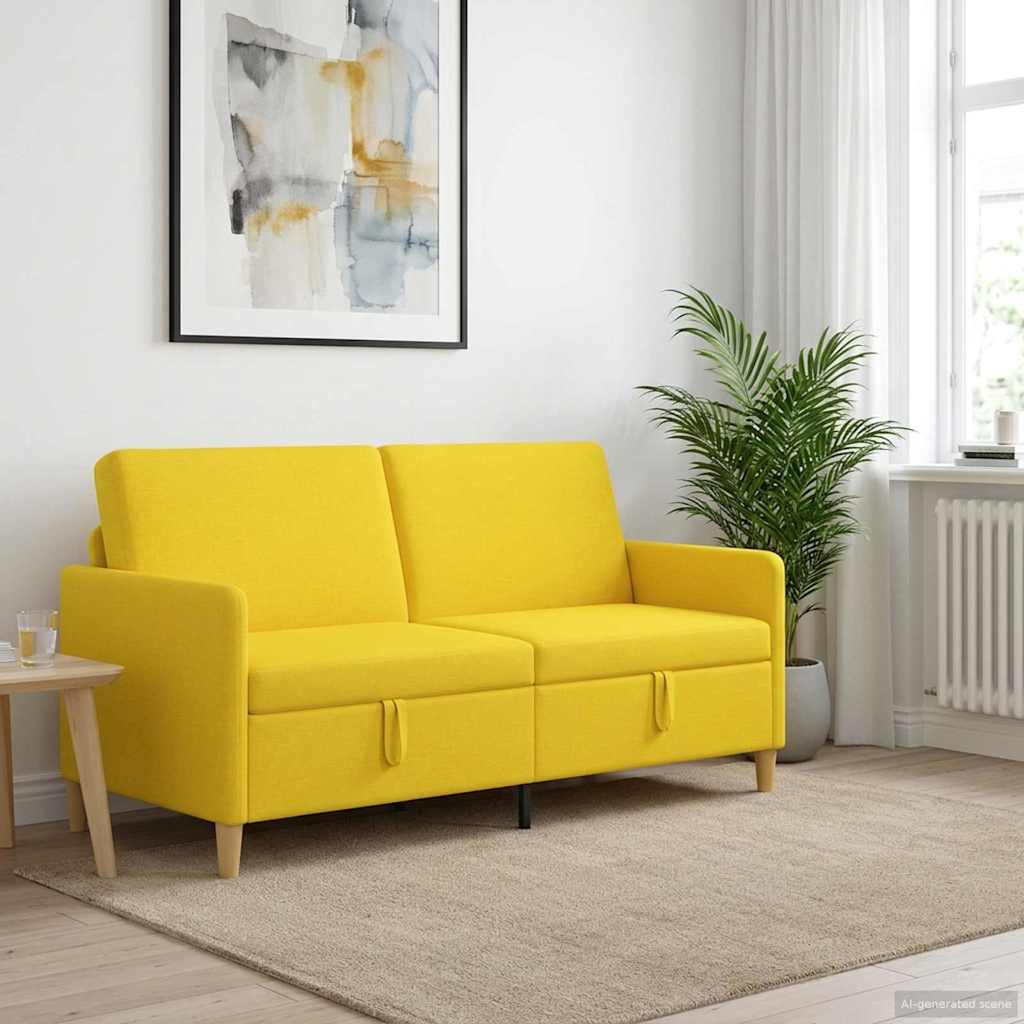 Sofa med opbevaring Lys Gul 172 x 78 x 87 cm Polyester