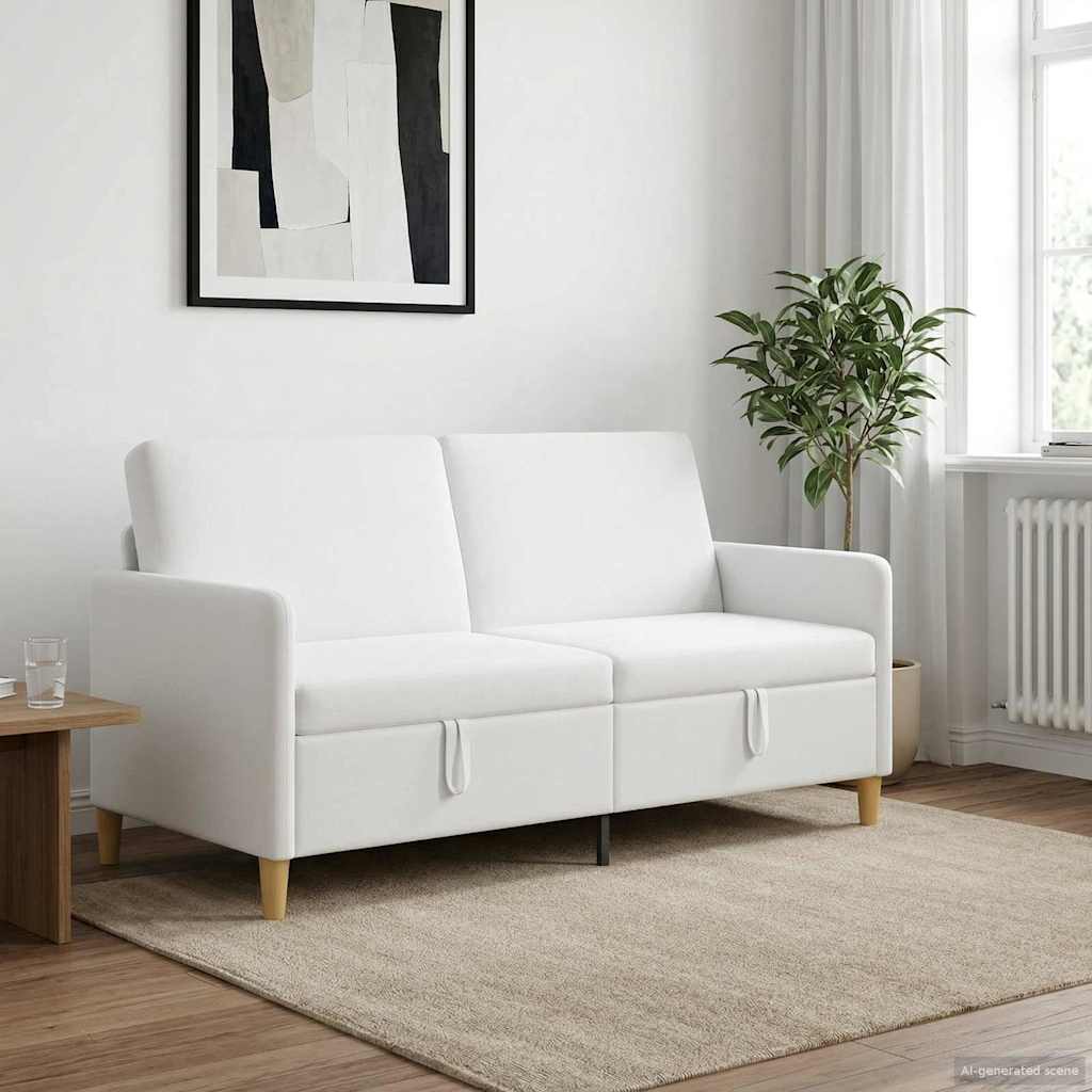 Sofa med opbevaring Hvid 172 x 78 x 87 cm Polyester