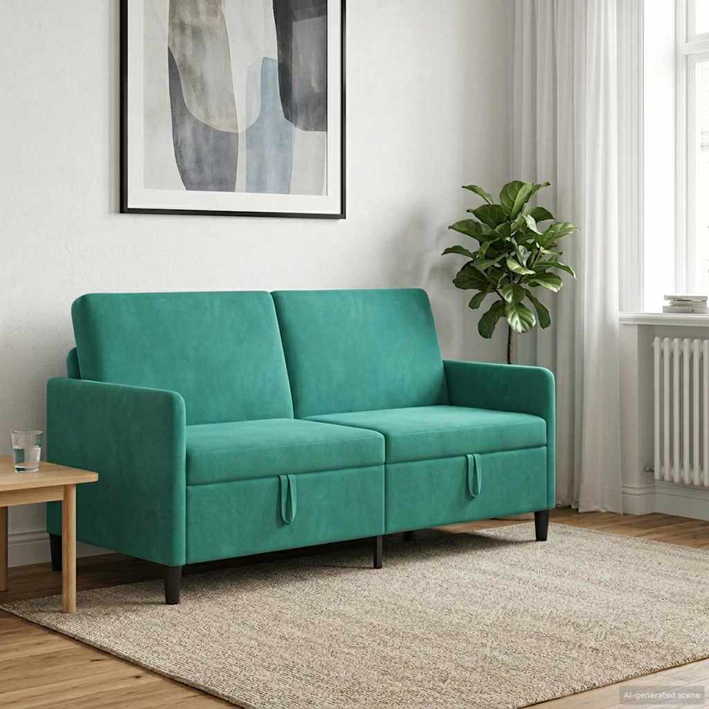 Sofa med opbevaring Turkis 172 x 78 x 87 cm Polyester