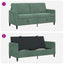 Sofa med opbevaring Havgrøn 172 x 78 x 87 cm Polyester