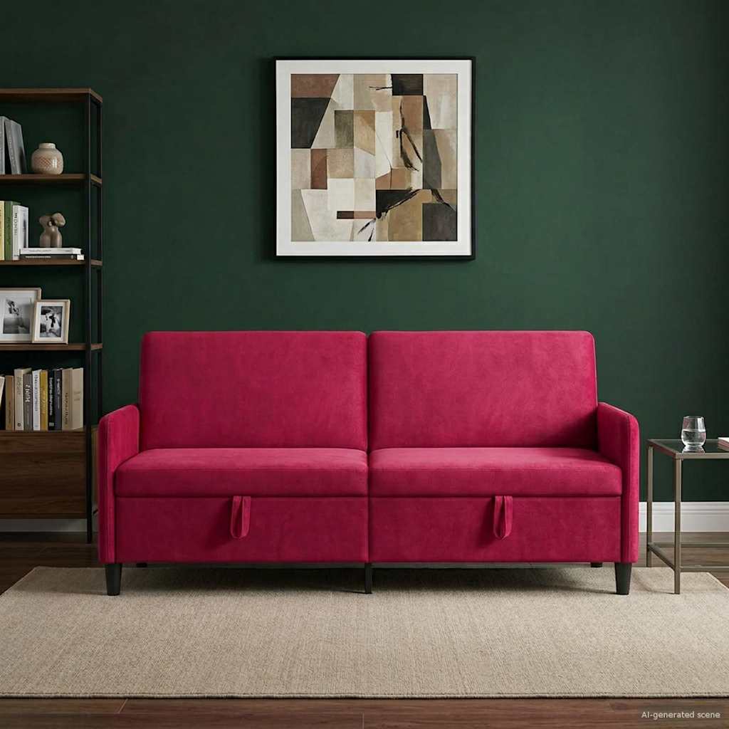 Sofa med opbevaring Vinrød 192 x 78 x 87 cm Polyester