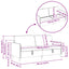 Sofa med opbevaring Politi blå 192 x 78 x 87 cm Polyester