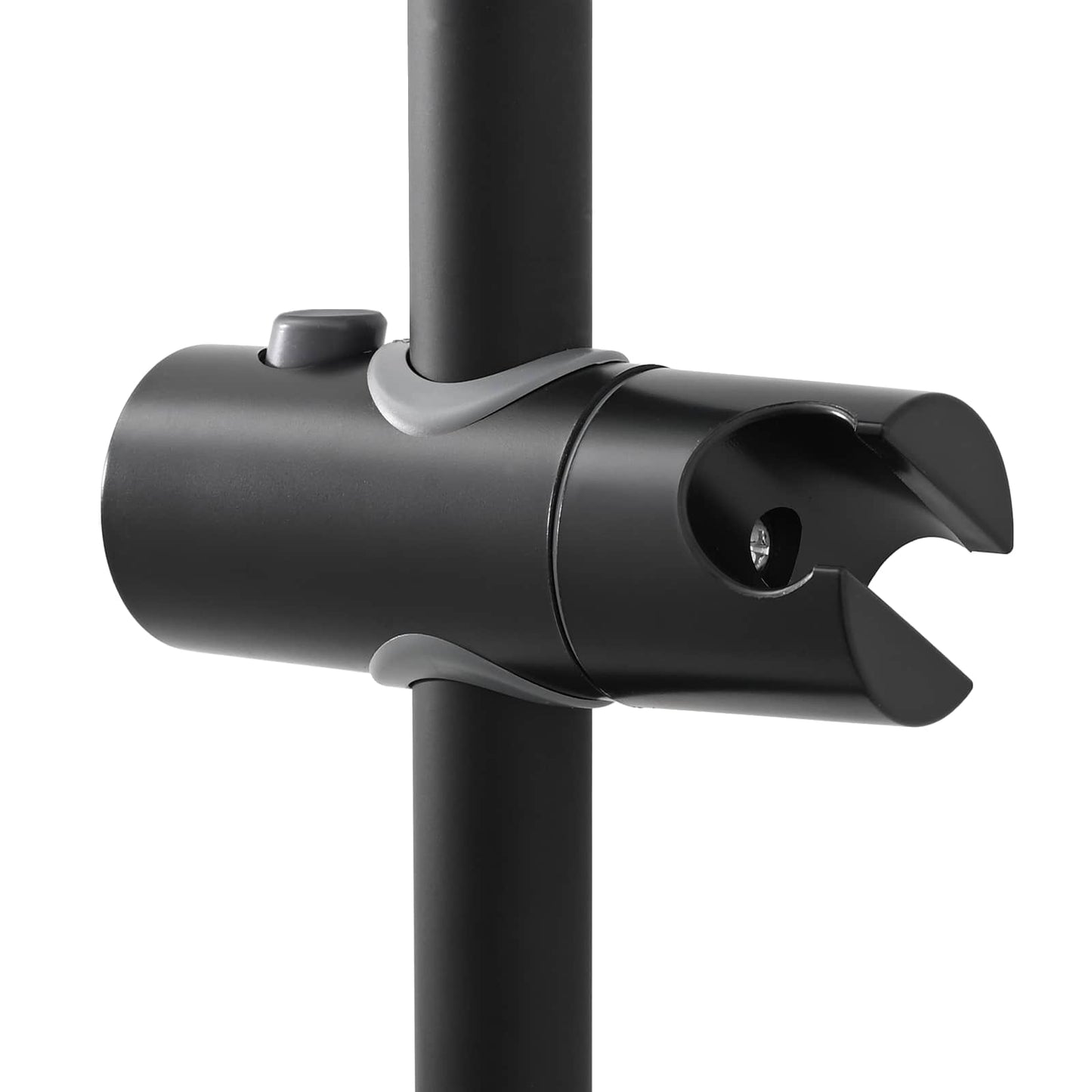 Brusehovedholder Sort 71 cm Rustfrit stål